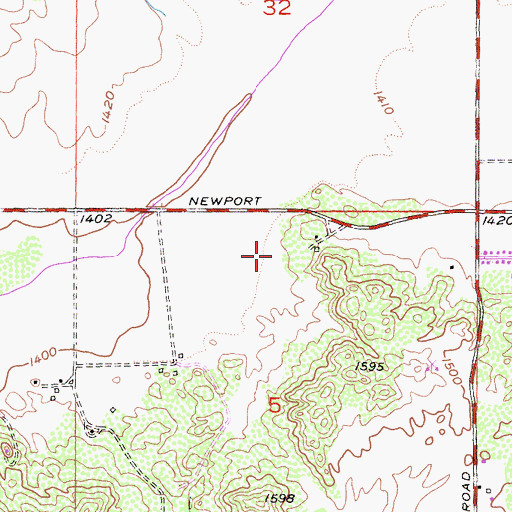 Topographic Map of Audie Murphy Ranch, CA