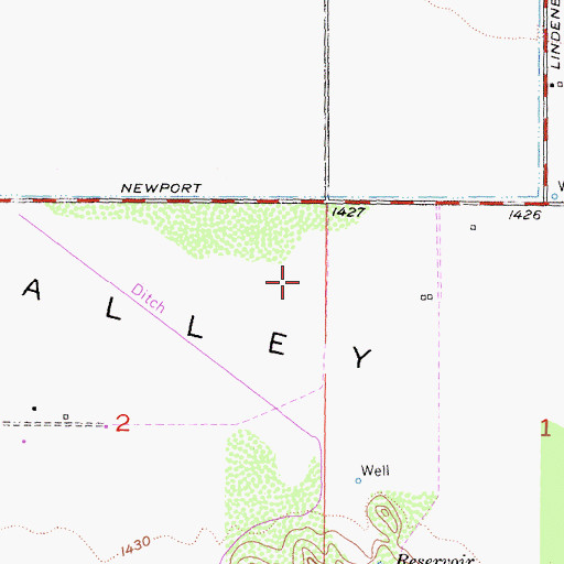Topographic Map of Callie Kirkpatrick Elementary School, CA