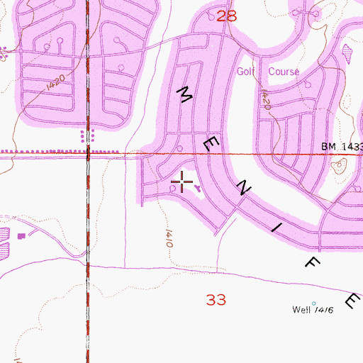 Topographic Map of Church of Christ of the Valley, CA