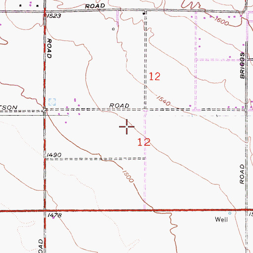 Topographic Map of Harvest Valley Elementary School, CA