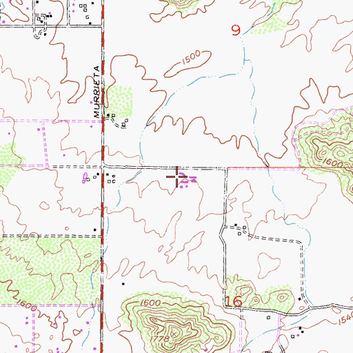 Topographic Map of Menifee Elementary School, CA