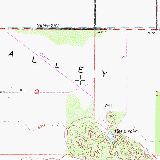 Topographic Map of Menifee Lakes, CA