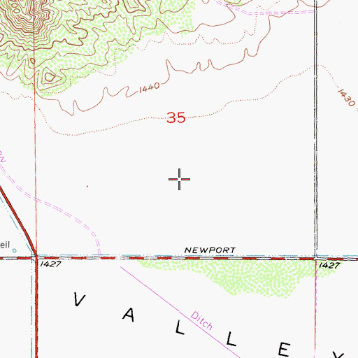 Topographic Map of Menifee Lakes Country Club, CA