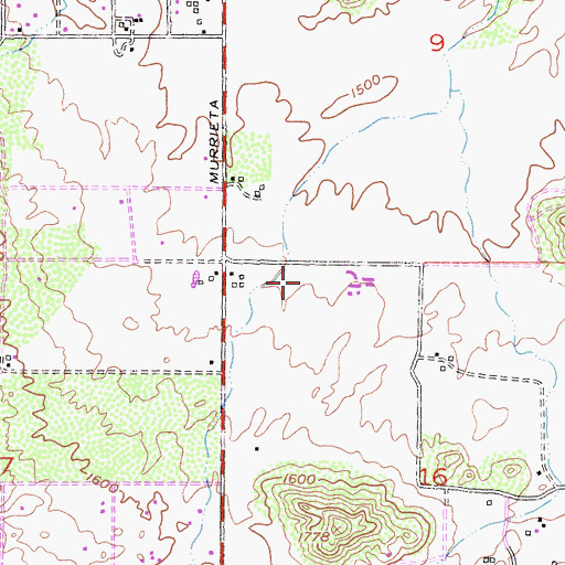 Topographic Map of Menifee Valley Middle School, CA