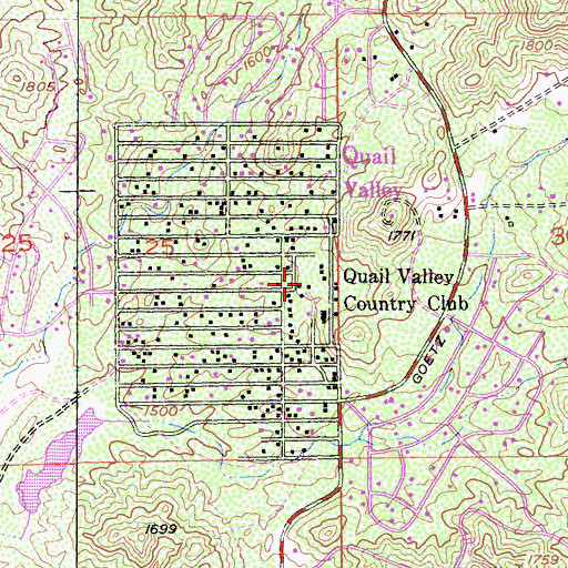 Topographic Map of Quail Valley Park, CA