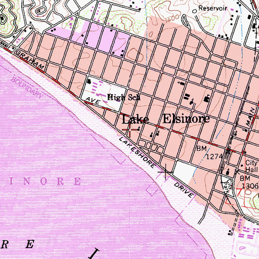 Topographic Map of Saint Francis of Rome Catholic Church, CA