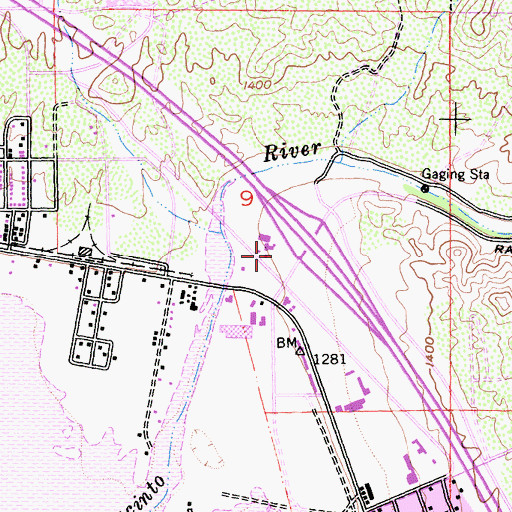 Topographic Map of Shoppers Square Shopping Center, CA