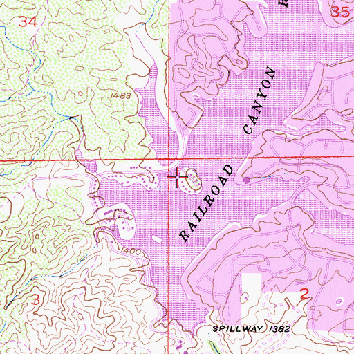 Topographic Map of Skippers Island, CA