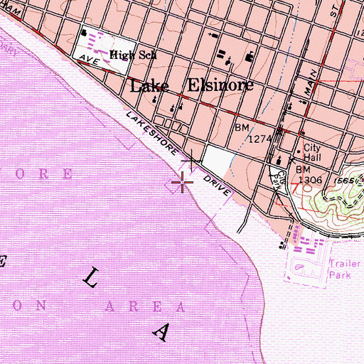 Topographic Map of Swick and Matich Park, CA