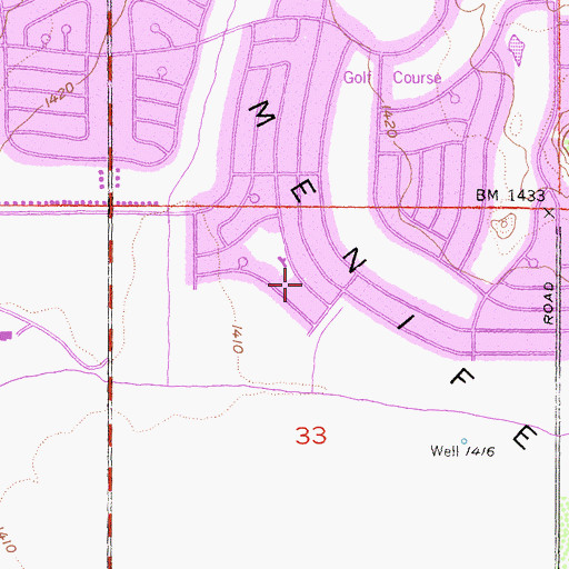 Topographic Map of Temple Beth Sholom, CA