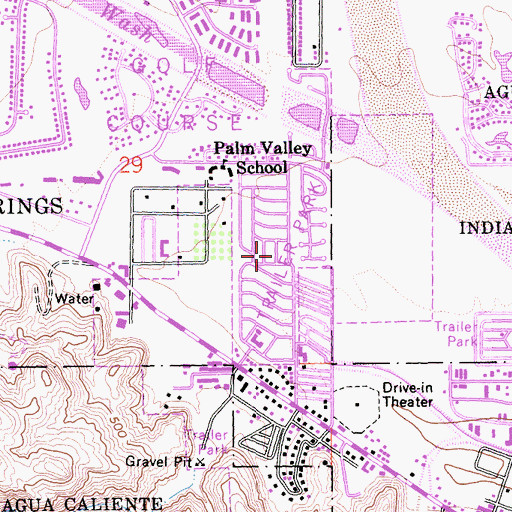 Topographic Map of Dorado Mobile Home Park, CA