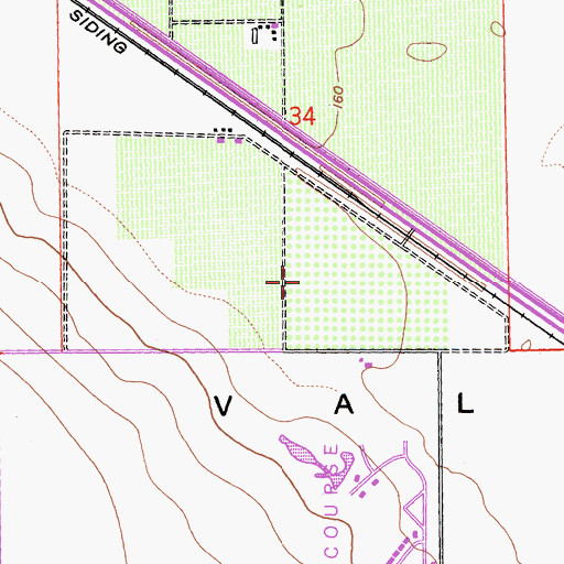 Topographic Map of Emerald Desert Country Club, CA