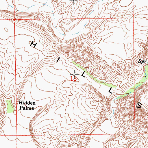 Topographic Map of Indian Hills Palms Park, CA