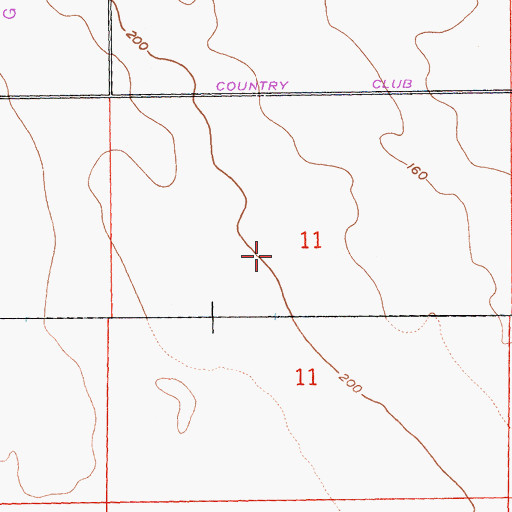 Topographic Map of Indian Ridge Country Club, CA