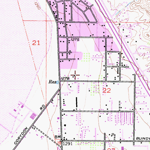 Topographic Map of Jean Hayman Elementary School, CA