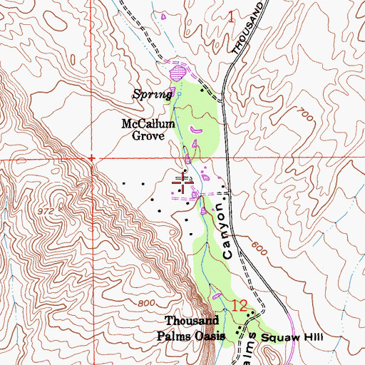 Topographic Map of McCallum Trail, CA