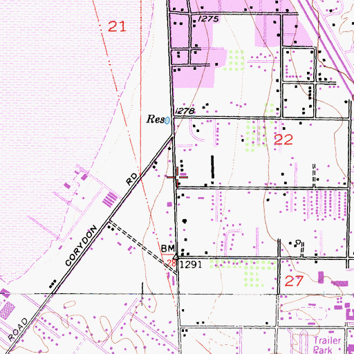 Topographic Map of Mission Valley Medical Center, CA