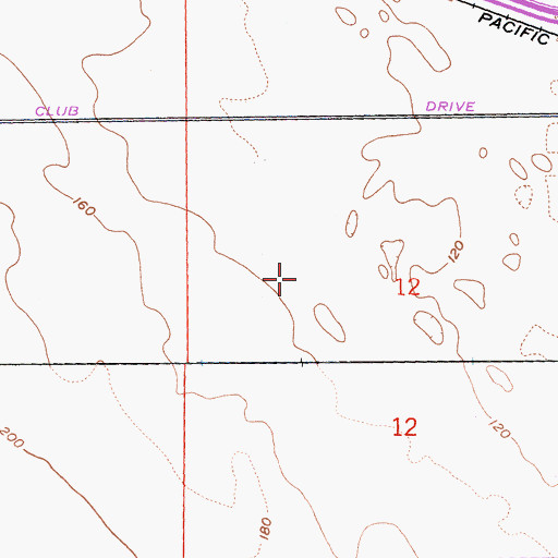 Topographic Map of Palm Desert Resort and Country Club, CA