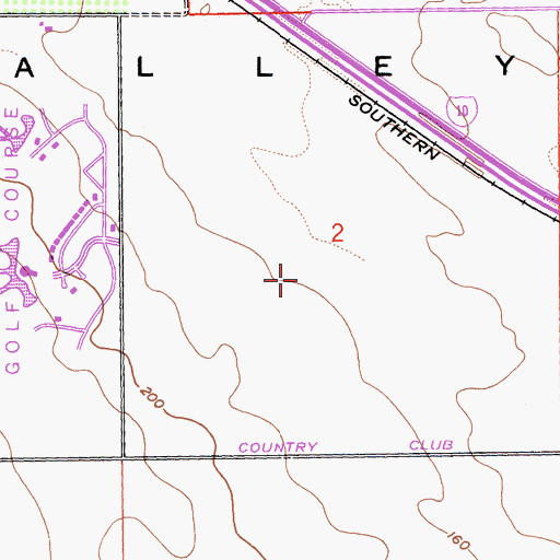 Topographic Map of Palm Valley Country Club, CA