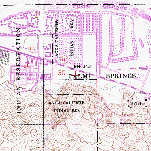Topographic Map of Rimrock Shopping Center, CA