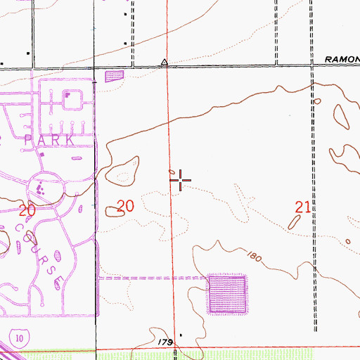 Topographic Map of Shadow Ridge Creek, CA