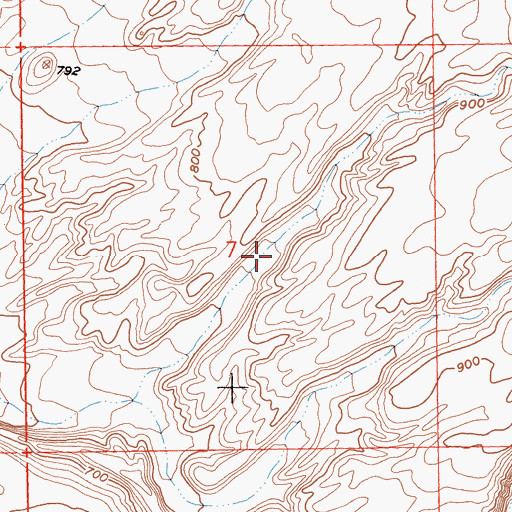 Topographic Map of Wash Trail, CA