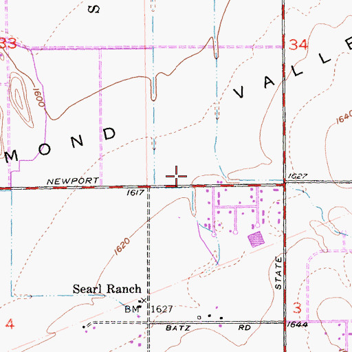 Topographic Map of Domenigoni Valley Reservoir Project Visitors Center, CA