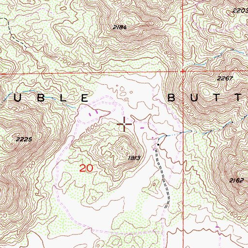 Topographic Map of Double Butte County Park, CA
