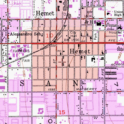Topographic Map of Episcopal Church of the Good Shepherd, CA