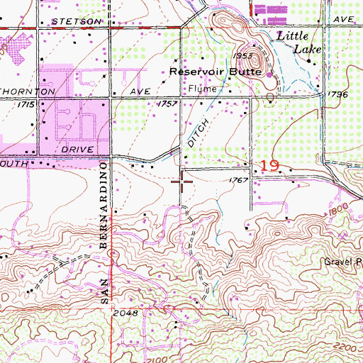 Topographic Map of Hemet Polo Club, CA