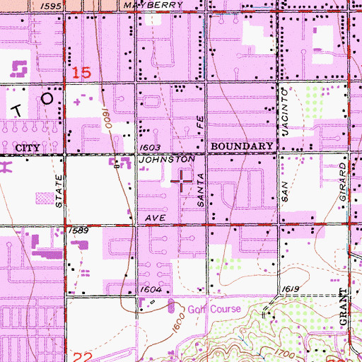 Topographic Map of International Bank Note Society Library, CA