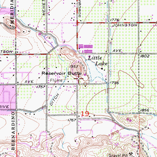 Topographic Map of Little Lake Campground, CA