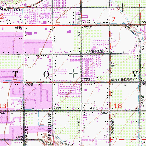 Topographic Map of Maranatha Fellowship Church, CA