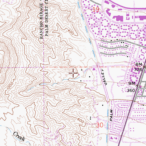 Topographic Map of Cahuilla Park, CA