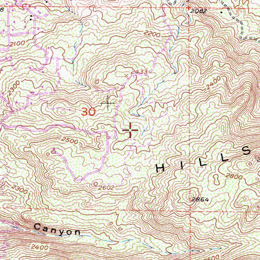 Topographic Map of James Simpson Park, CA