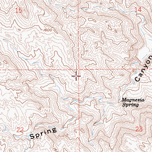 Topographic Map of Magnesia Canyon Ecological Reserve, CA