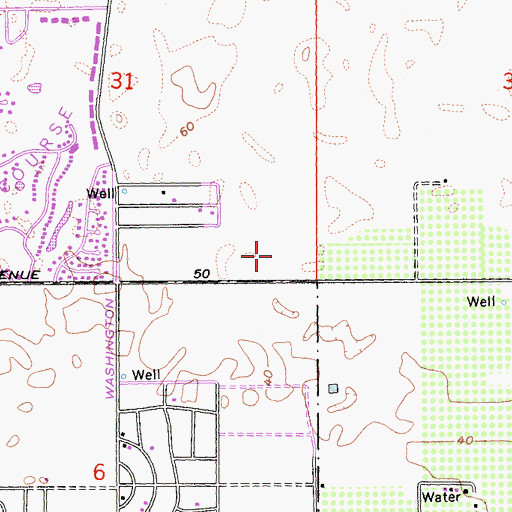 Topographic Map of Harry S Truman Elementary School, CA