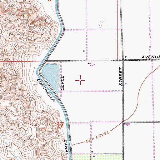 Topographic Map of Arnold Palmer Golf Course, CA