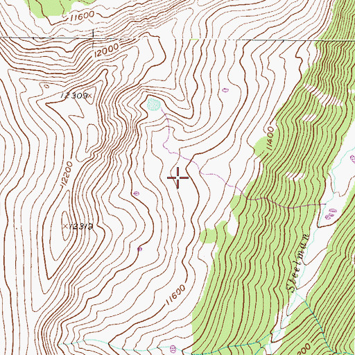 Topographic Map of Mercy Hospital, CO