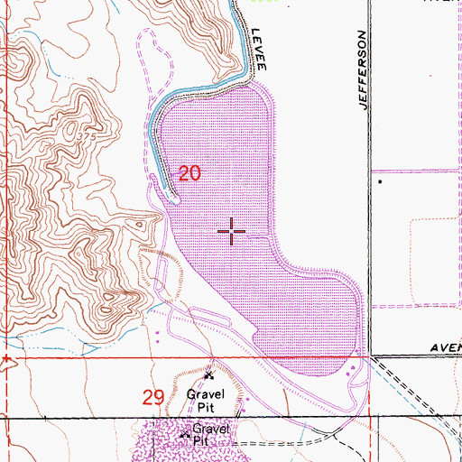 Topographic Map of Lake Cahuilla, CA
