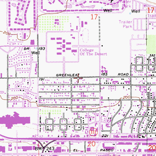 Topographic Map of Christ of the Desert Newman Center, CA