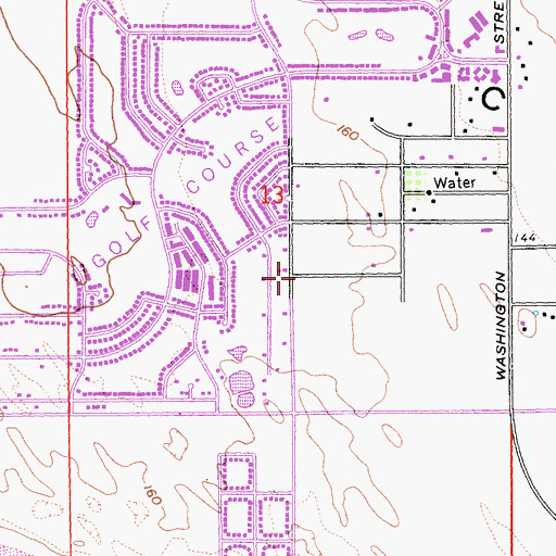 Topographic Map of First Baptist Church, CA