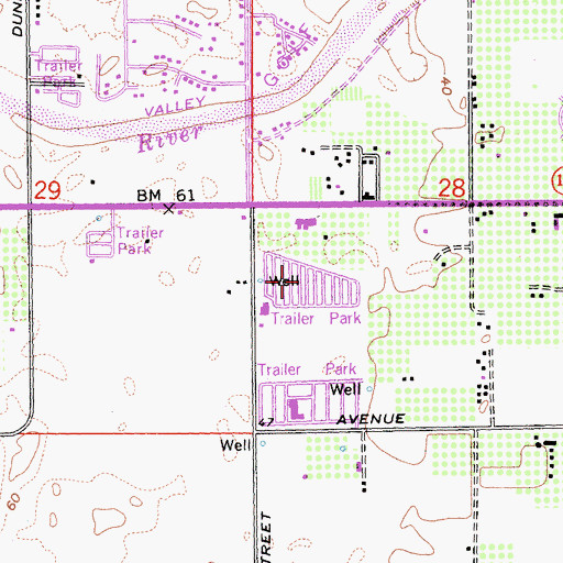 Topographic Map of Indian Wells Recreational Vehicle Park, CA