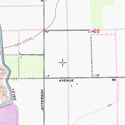 Topographic Map of Jack Nicklaus Resort Golf Course, CA