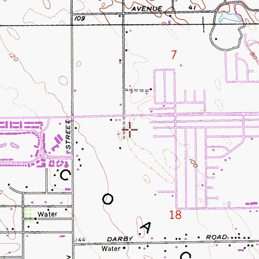 Topographic Map of James Monroe Elementary School, CA