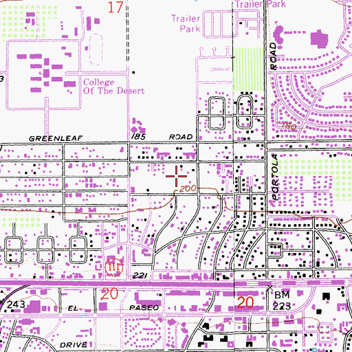 Topographic Map of Joslyn Cove Senior Center, CA