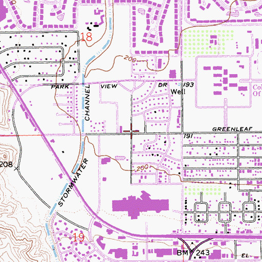 Topographic Map of Kingdom Hall of Jehovahs Witnesses, CA