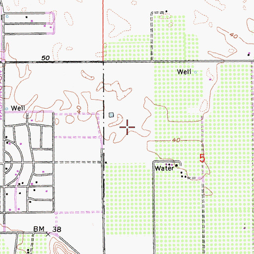 Topographic Map of La Quinta Citrus Golf Course, CA