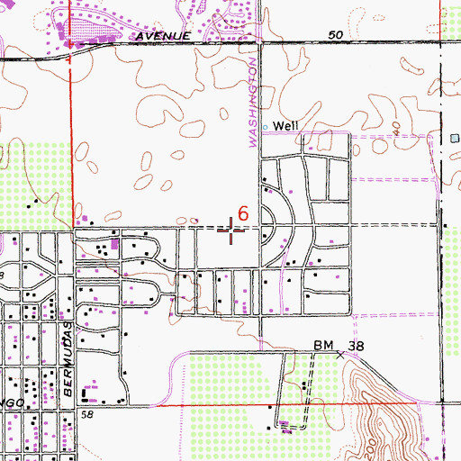 Topographic Map of La Quinta City Hall, CA