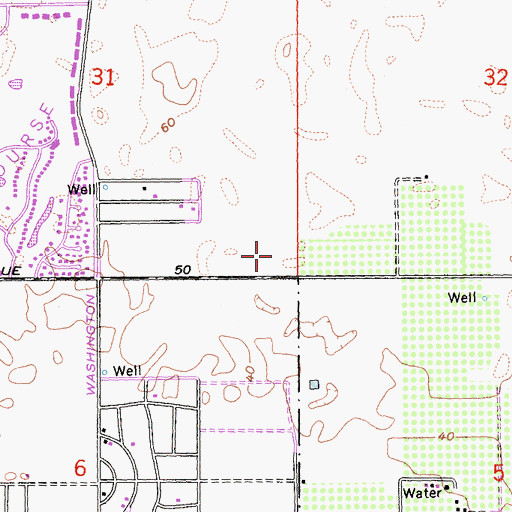 Topographic Map of La Quinta High School, CA